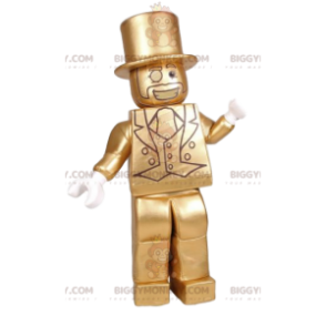 BIGGYMONKEY™ playmobil kostium maskotka mężczyzny w złotym