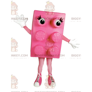 Disfraz de mascota Pink Block BIGGYMONKEY™ con bonitos zapatos