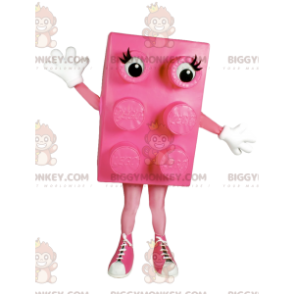 Disfraz de mascota Pink Block BIGGYMONKEY™ con bonitos zapatos