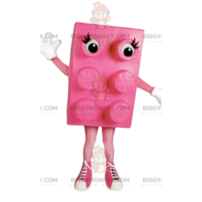 Costume de mascotte BIGGYMONKEY™ de Bloc rose avec de belles