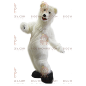 Sehr fröhliches Eisbär BIGGYMONKEY™ Maskottchenkostüm. Kostüm