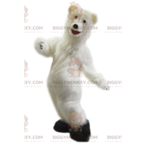 Costume de mascotte BIGGYMONKEY™ d'ours blanc très joyeux.