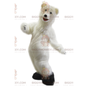 Erittäin iloinen jääkarhun BIGGYMONKEY™ maskottiasu. Valkoisen