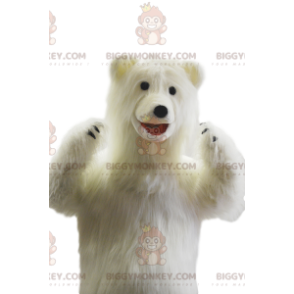 Very cheerful polar bear BIGGYMONKEY™ mascot costume. White