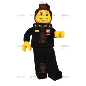 BIGGYMONKEY™ Playmobil Storekeeper Mascot Costume In Black