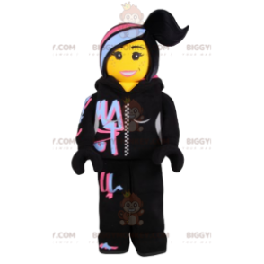 BIGGYMONKEY™ playmobil mascot costume of rapper in black