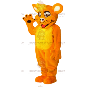 Orange lion cub BIGGYMONKEY™ mascot costume. lion cub costume -