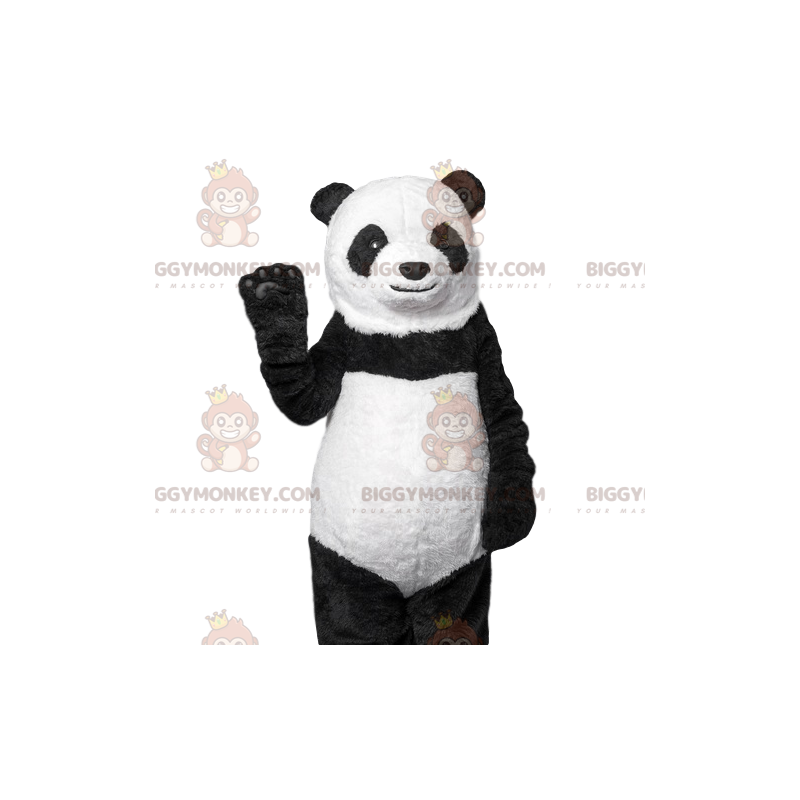 Venlig panda BIGGYMONKEY™ maskot kostume. panda kostume -