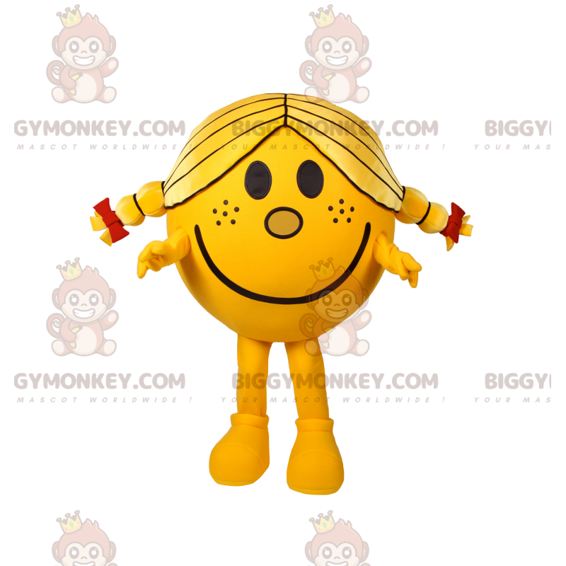 BIGGYMONKEY™ Costume da mascotte giallo rotondo per bambina con