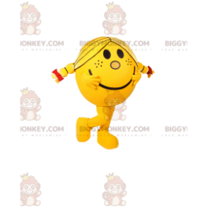 BIGGYMONKEY™ pikkutytön pyöreä keltainen maskottiasu söpöillä