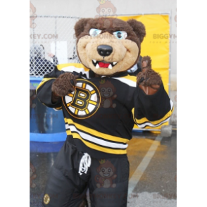 BIGGYMONKEY™ Mascot Costume Fierce Looking Brown Bear In