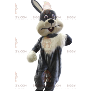 Naprawdę uroczy kostium maskotki szaro-biały królik