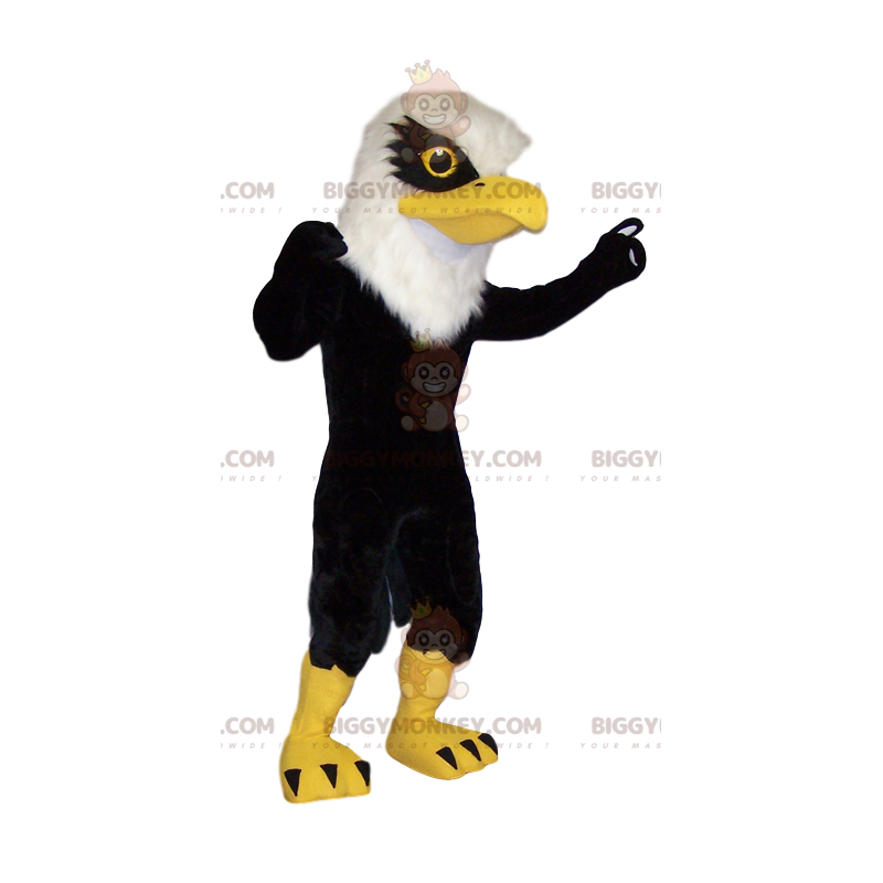 Sort Golden Eagle BIGGYMONKEY™ maskotkostume. Kongeørn kostume.