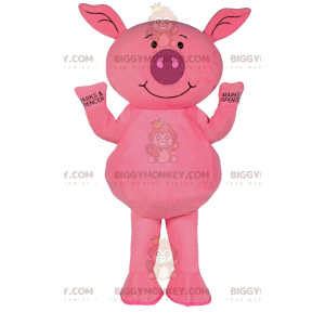 BIGGYMONKEY™ Costume da mascotte maialino rosa. Costume da