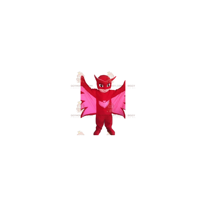 BIGGYMONKEY™ Little Heroine Pink Bat-mascottekostuum -