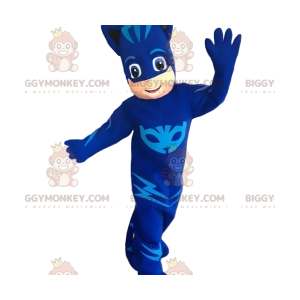 Costume mascotte cucciolo di leone blu piccolo eroe