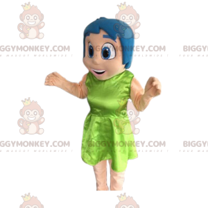 Fato de mascote BIGGYMONKEY™ de menina sorridente de cabelo