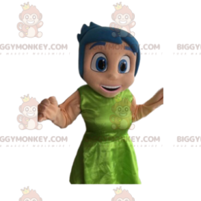 Fato de mascote BIGGYMONKEY™ de menina sorridente de cabelo