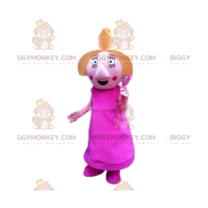 Prinses BIGGYMONKEY™ mascottekostuum met toverstaf -