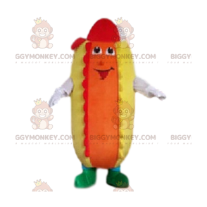 Costume de mascotte BIGGYMONKEY™ de hot-dog rigilo avec ketchup