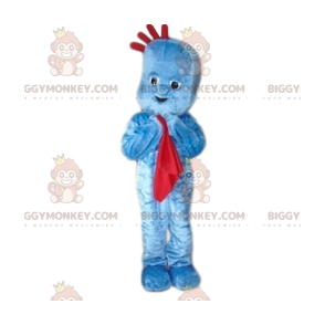 Costume de mascotte BIGGYMONKEY™ de bonhomme bleu avec un