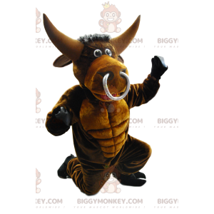 Bull BIGGYMONKEY™ mascottekostuum met grote snuitring -