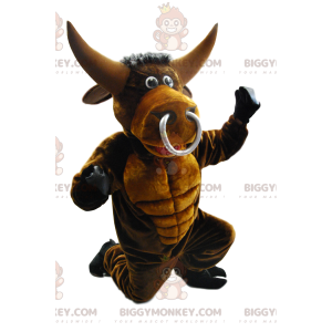Bull BIGGYMONKEY™ maskotdräkt med stor nosring - BiggyMonkey