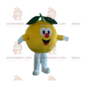 Στολή μασκότ BIGGYMONKEY™ Very Happy Yellow Peach. στολή