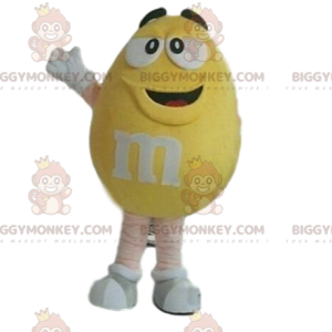 Super Cheerful Yellow M&M's BIGGYMONKEY™ Mascot Costume! -