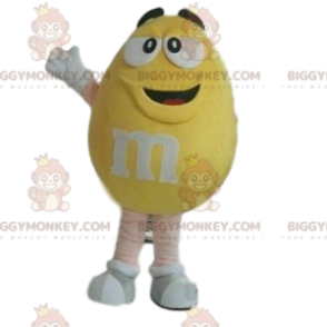 Super Cheerful Yellow M&M's BIGGYMONKEY™ Mascot Costume! -