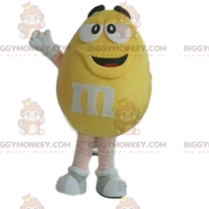 Super fröhliches gelbes M&M'S BIGGYMONKEY™ Maskottchenkostüm! -