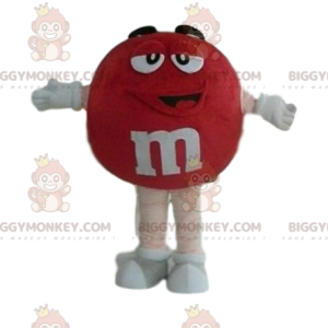 Meget smilende rødt M&M'S BIGGYMONKEY™ maskotkostume -