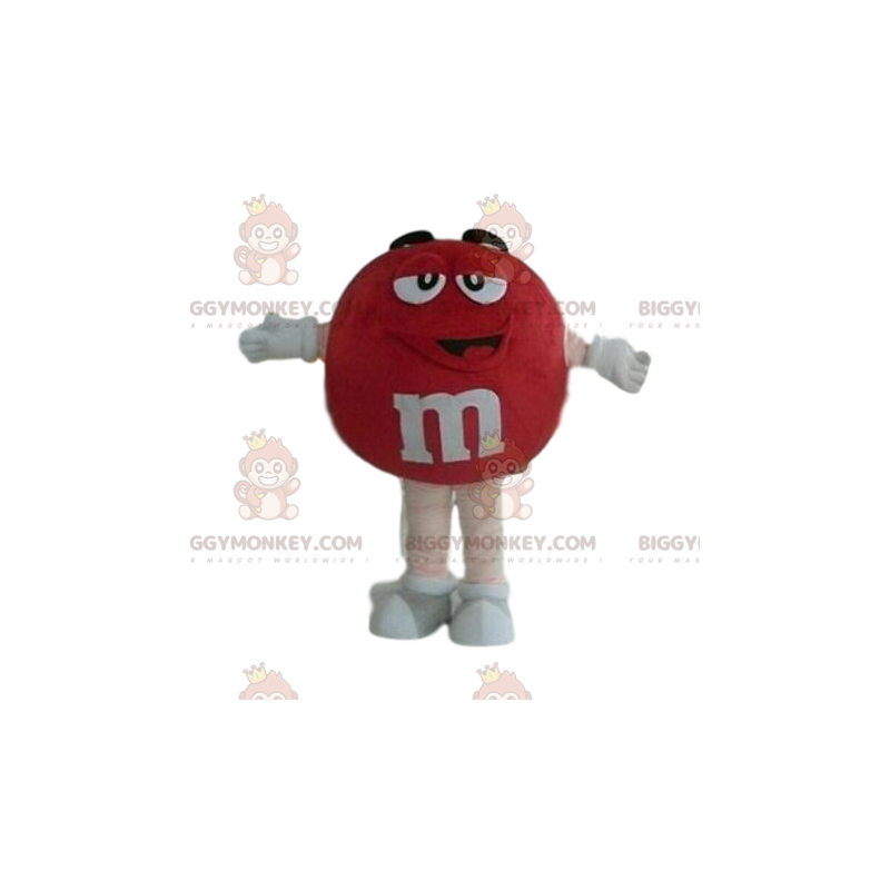 Meget smilende rødt M&M'S BIGGYMONKEY™ maskotkostume -