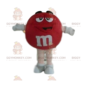 Very Smiling Red M&M's BIGGYMONKEY™ Mascot Costume -