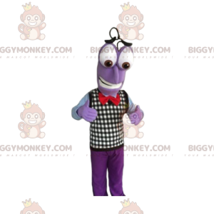 Costume de mascotte BIGGYMONKEY™ de bonhomme violet avec un