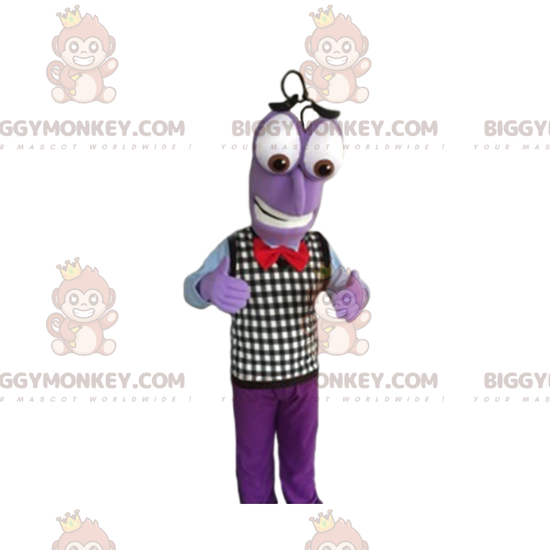 Fantasia de mascote de boneco de neve roxo BIGGYMONKEY™ com