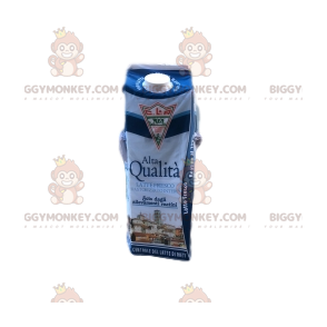 Blue and White Milk Brick BIGGYMONKEY™ Mascot Costume. –