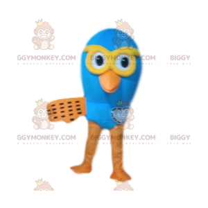 Blauwe vogel BIGGYMONKEY™ mascottekostuum. vogel kostuum -