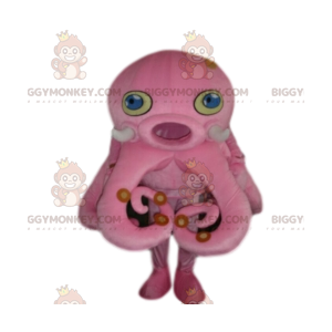 Ροζ Octopus BIGGYMONKEY™ μασκότ στολή. Ροζ κοστούμι χταποδιού -