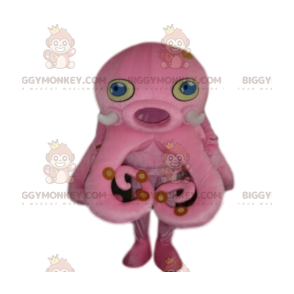 Costume de mascotte BIGGYMONKEY™ de pieuvre rose. Costume de