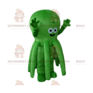 Costume da mascotte Octopus BIGGYMONKEY™ verde. costume da