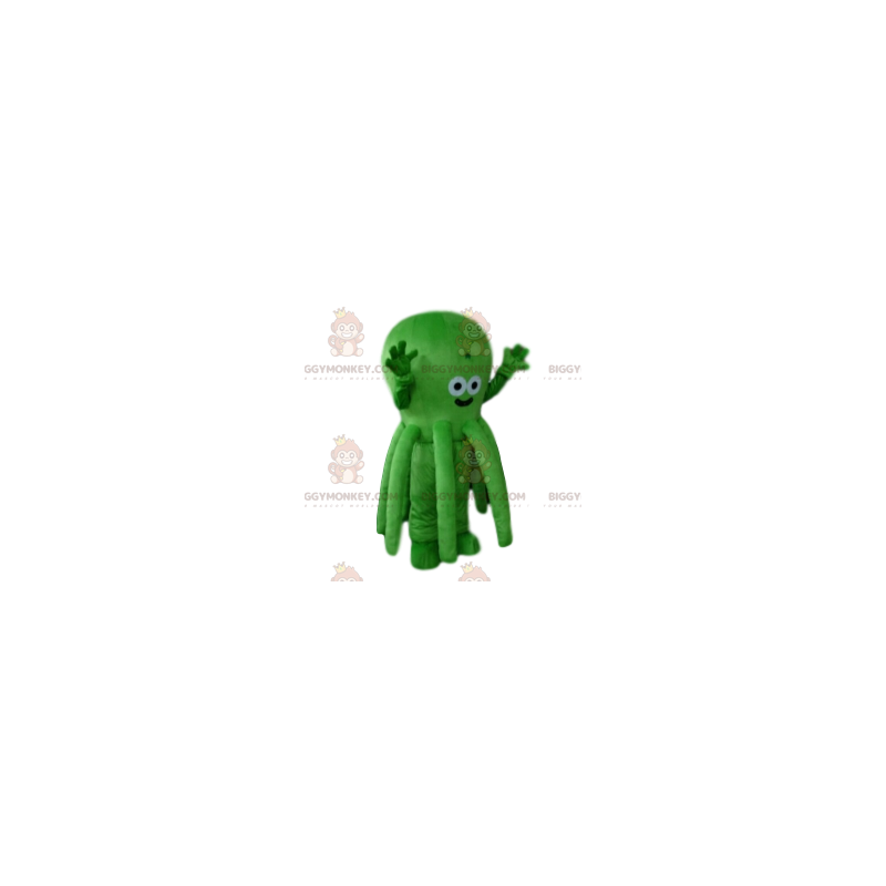 Grüne Krake BIGGYMONKEY™ Maskottchen-Kostüm. Oktopus-Kostüm -