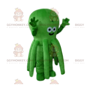 Costume da mascotte Octopus BIGGYMONKEY™ verde. costume da