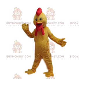 Chicken BIGGYMONKEY™ maskottiasu kauniilla harjalla. kana-asu -