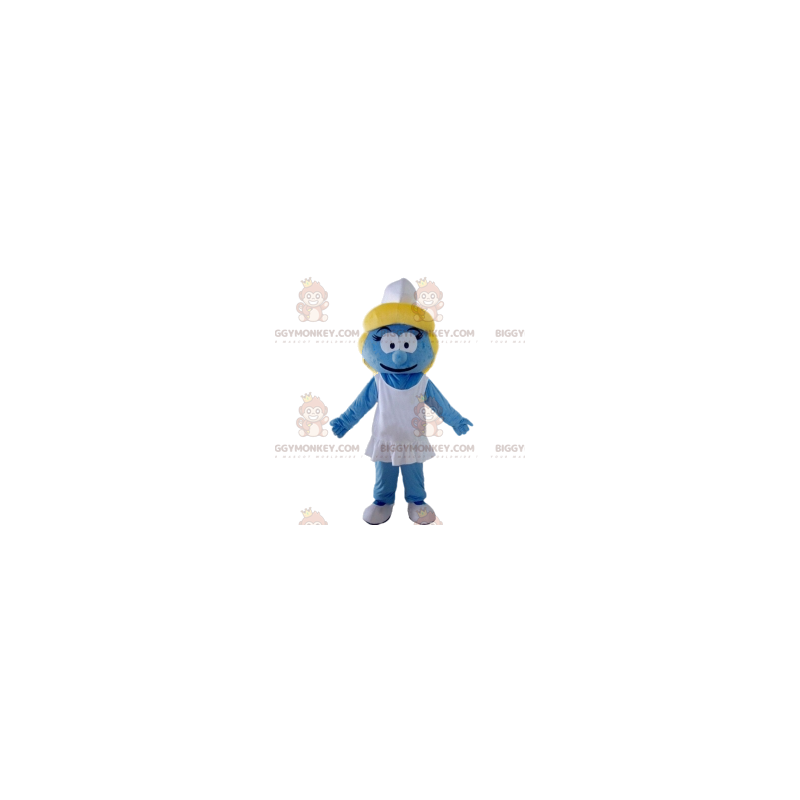 Costume da mascotte Puffetta blu BIGGYMONKEY™ con berretto
