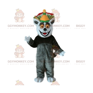 BIGGYMONKEY™ Mascot Costume of King Julien, el lémur de la