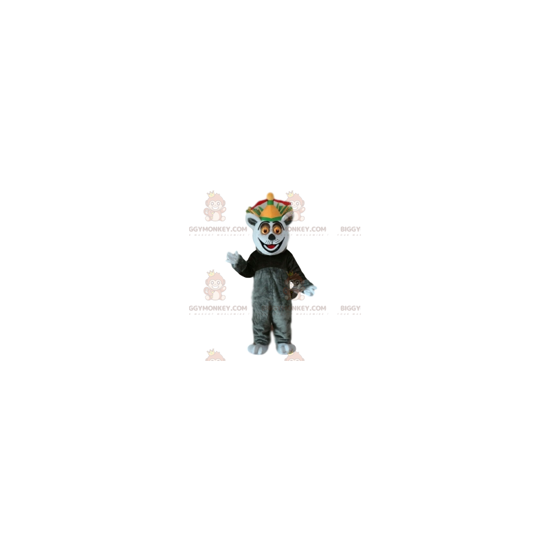 BIGGYMONKEY™ maskotkostume af kong Julien, lemuren fra filmen