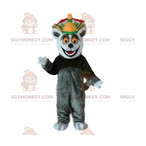 BIGGYMONKEY™ Costume da mascotte di Re Julien, il lemure del