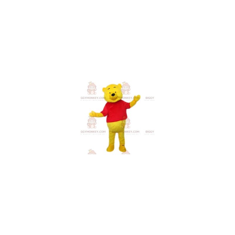 Winnie the Pooh BIGGYMONKEY™ maskotkostume, Plys med en rød
