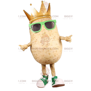 Traje de mascote Potato BIGGYMONKEY™ com óculos de sol –